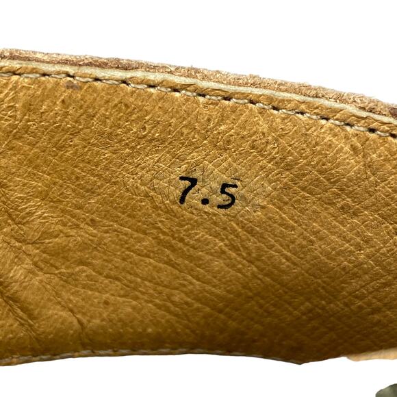 Bed Stu Women's Olea Olive Distressed Boho Wood Slip On Sandals Size US 7.5 - Picture 10 of 13